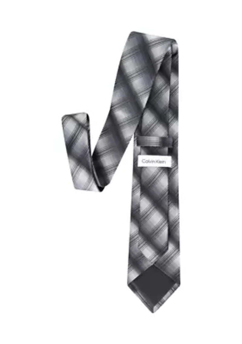 Shaded Plaid Necktie