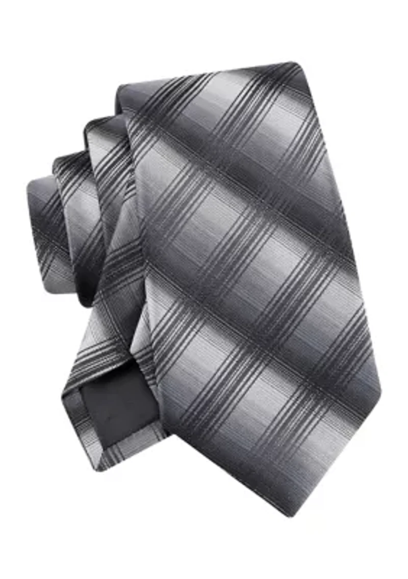 Shaded Plaid Necktie