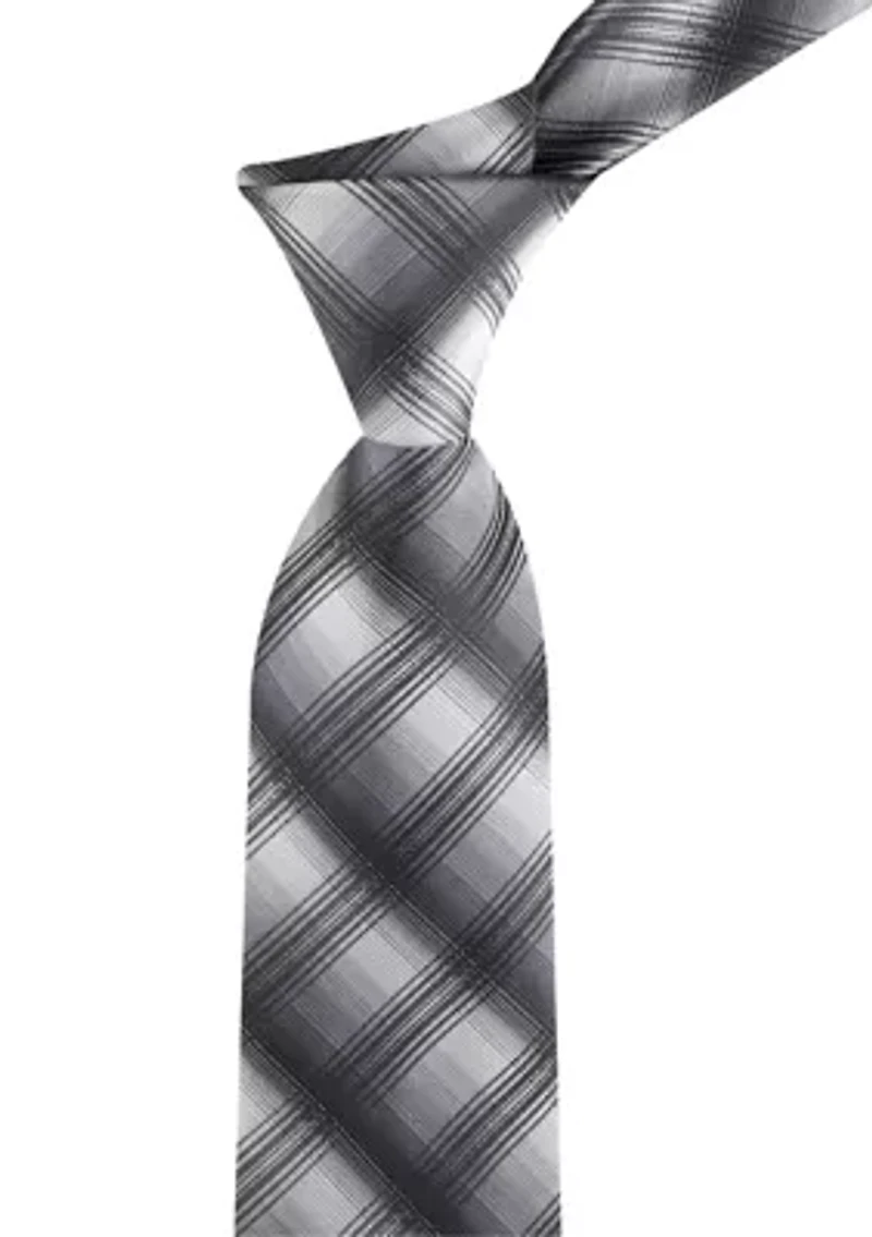 Shaded Plaid Necktie