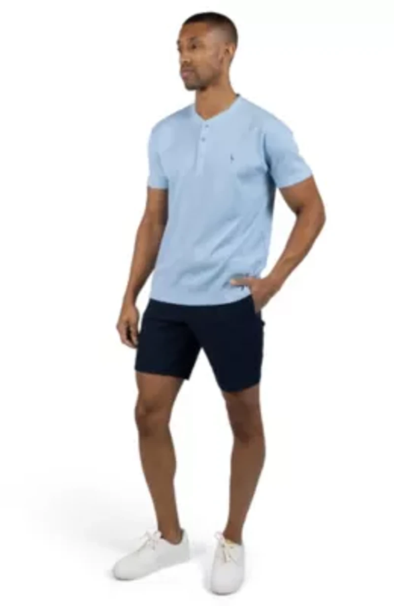 Crew Neck Henley T-Shirt