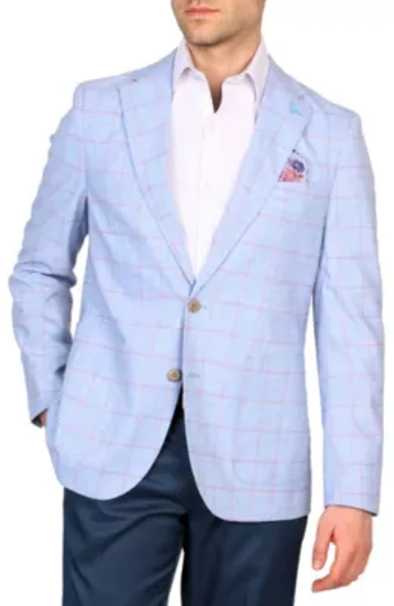 Melange Windowpane Sportcoat