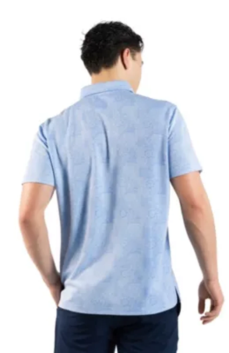 Distressed Floral Modal Polo