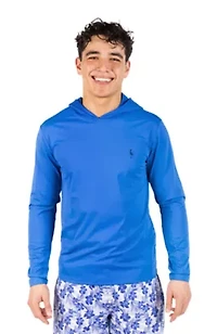 Solid Long Sleeve Hoodie Rashguard