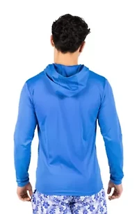Solid Long Sleeve Hoodie Rashguard