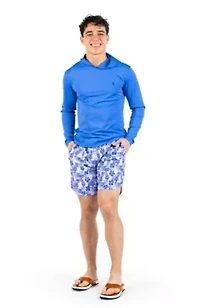 Solid Long Sleeve Hoodie Rashguard