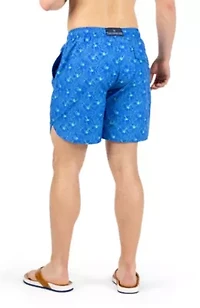 Tropical Floral Printed Swim Shorts