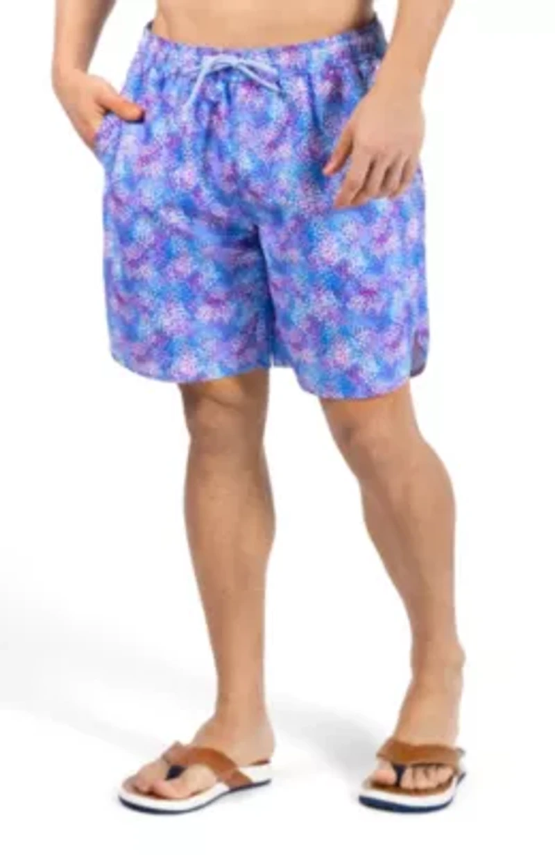 Brushstroke Printed Swim Shorts