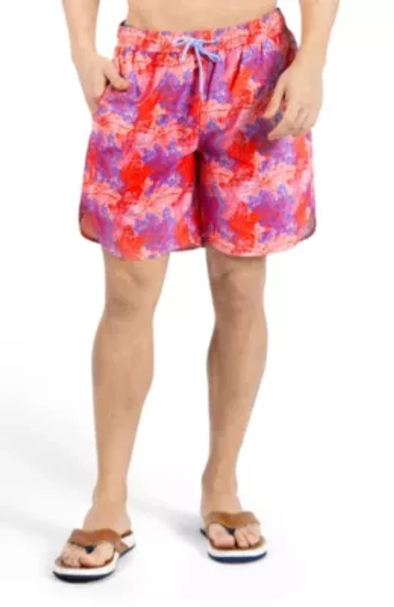 Leaves Printed Swim Shorts