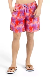 Leaves Printed Swim Shorts