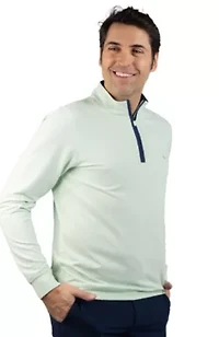 Micro Grid Textured Performance Quarter Zip