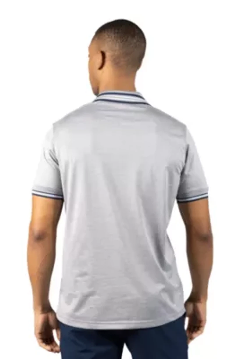 Quarter Zip Mesh Performance Polo with Stripe Tipping