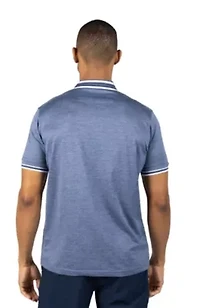 Quarter Zip Mesh Performance Polo with Stripe Tipping