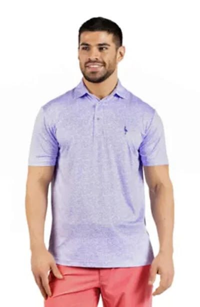 Abstract Maze Printed Performance Polo
