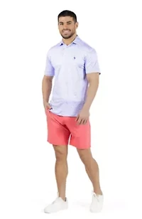 Abstract Maze Printed Performance Polo