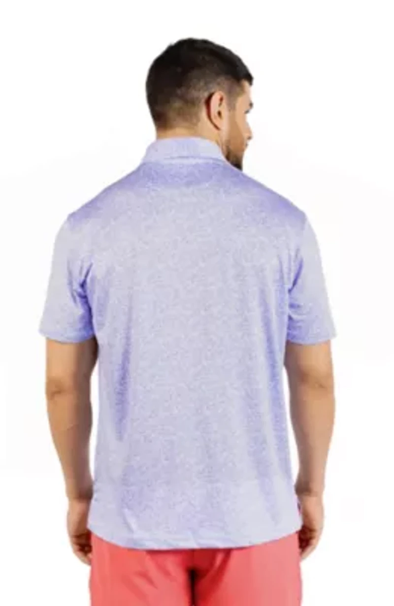 Abstract Maze Printed Performance Polo