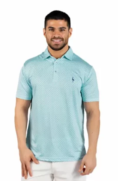 Micro Geo Floral Printed Performance Polo