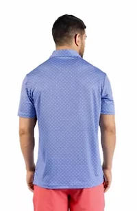 Geo Floral Printed Performance Polo