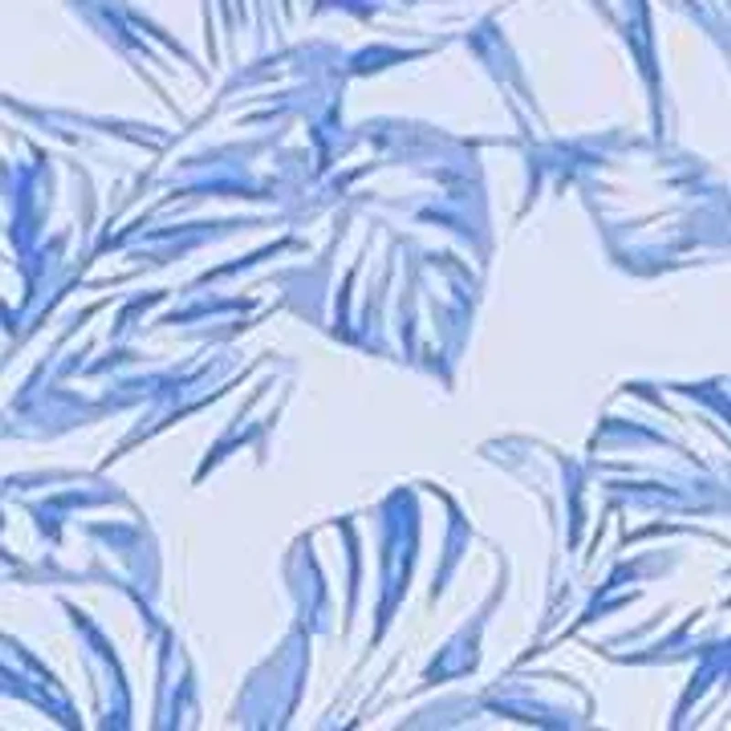 Distressed Tropical Printed Performance Polo