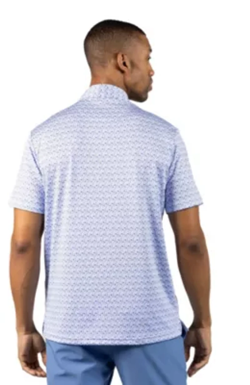 Floral Chain Printed Performance Polo