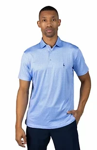 Captains Wheel Printed Performance Polo