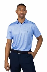 Captains Wheel Printed Performance Polo