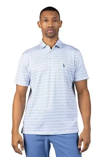 Martini Glasses Printed Performance Polo