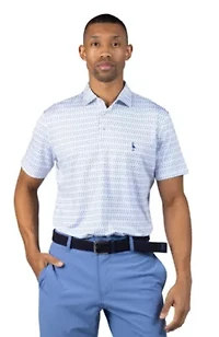 Martini Glasses Printed Performance Polo