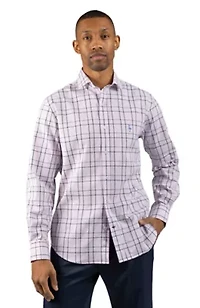 Yarn Dyed Linen Large Check Long Sleeve Shirt