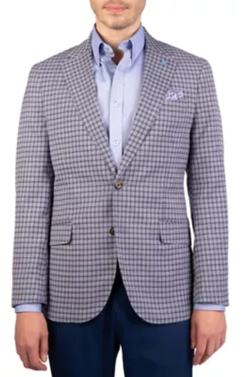 Melange Mini Plaid Sport Coat