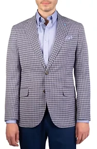 Melange Mini Plaid Sport Coat