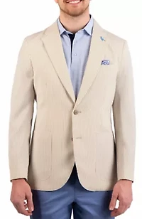 Textured Stripe Seersucker Sport Coat