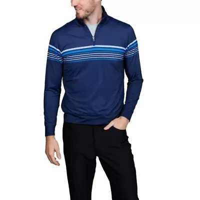 Engineered Stripe Performance Quarter Zip