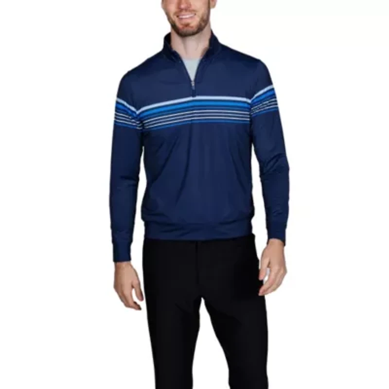Engineered Stripe Performance Quarter Zip
