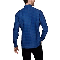 Gingham Printed Performance Long Sleeve Shirt