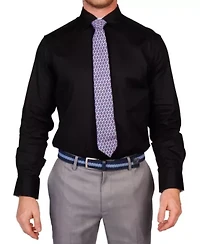 Herringbone Long Sleeve Dress Shirt