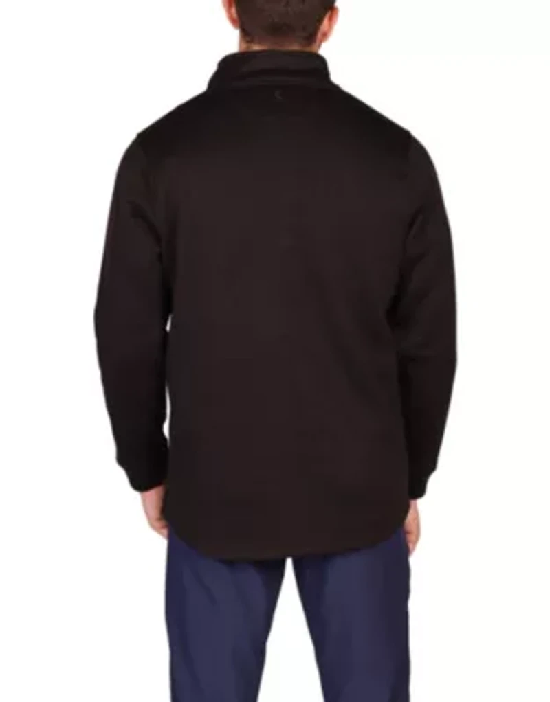Sweater Knit Snap Placket Pullover