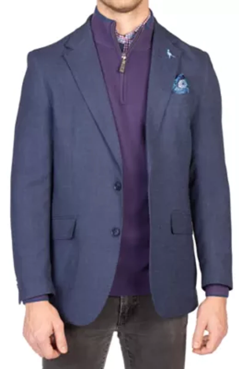 Solid Slub Textured Sportcoat