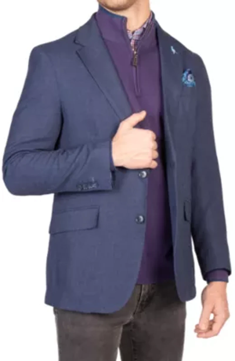 Solid Slub Textured Sportcoat
