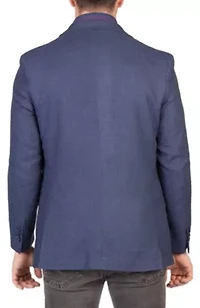 Solid Slub Textured Sportcoat