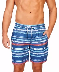 Abstract Stripes Swim Shorts