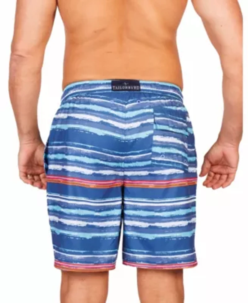 Abstract Stripes Swim Shorts