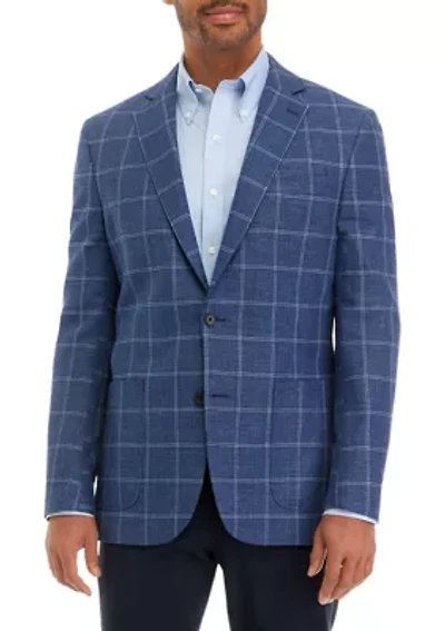 Windowpane Cotton Linen Classic Fit Sport Coat