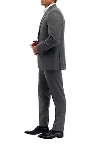 Plaid Wool Stretch Classic Fit Suit Jacket