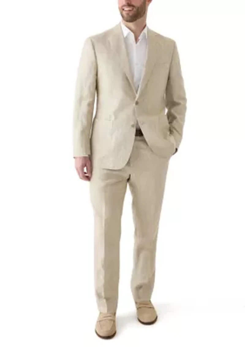 Men's Linen Classic Fit Suit Separate Jacket