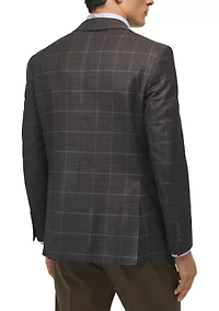 Plaid Wool Stretch Classic Fit Sportcoat