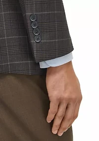 Plaid Wool Stretch Classic Fit Sportcoat