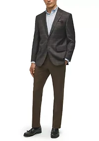 Plaid Wool Stretch Classic Fit Sportcoat