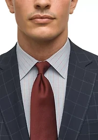 Windowpane Wool Stretch Classic Fit Suit Jacket