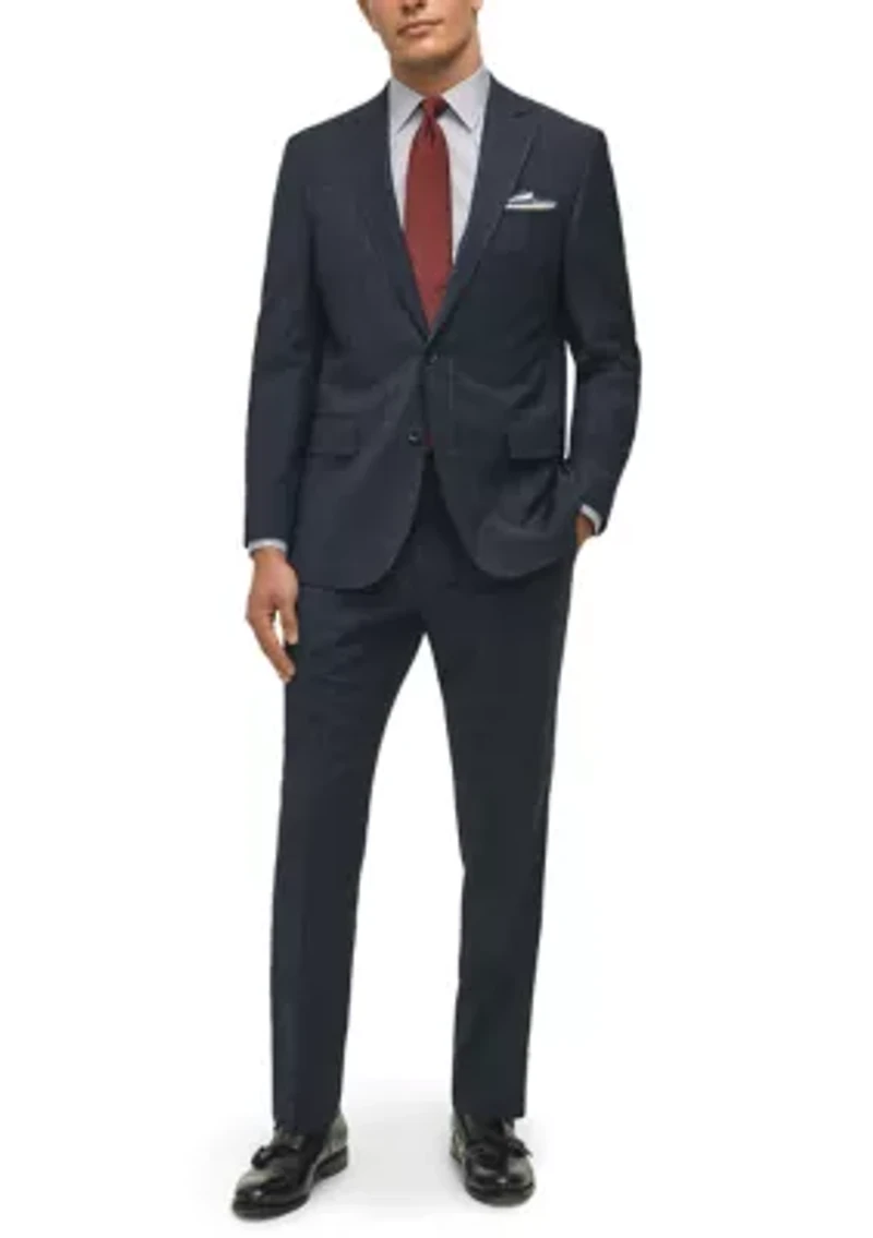 Windowpane Wool Stretch Classic Fit Suit Jacket