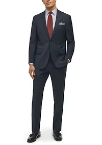 Windowpane Wool Stretch Classic Fit Suit Jacket